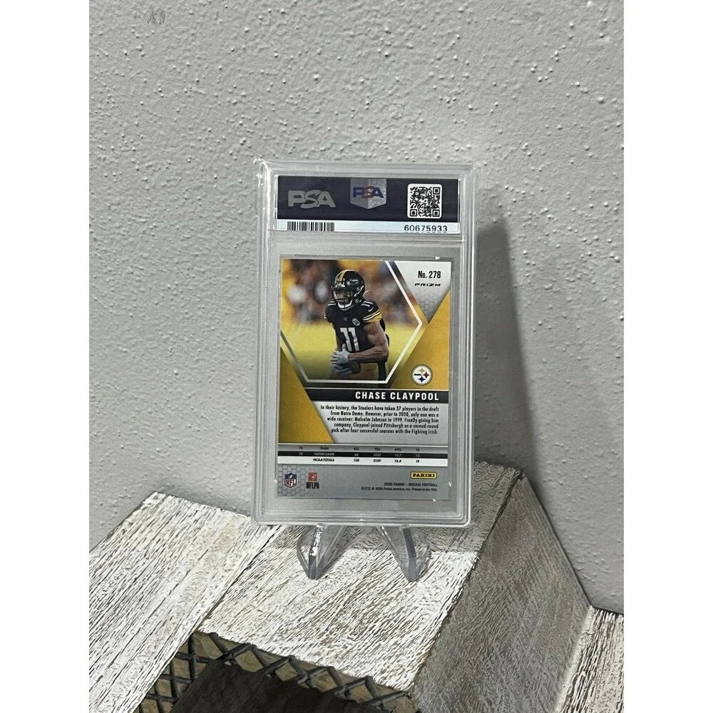 2020 Panini Mosaic Chase Claypool #278 NFL Debut Silver Prizm PSA 9 MINT RC